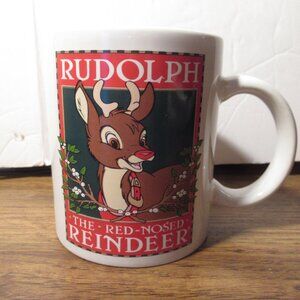 Vintage Rudolph The Red-Nosed Reindeer Christmas Mug 1993